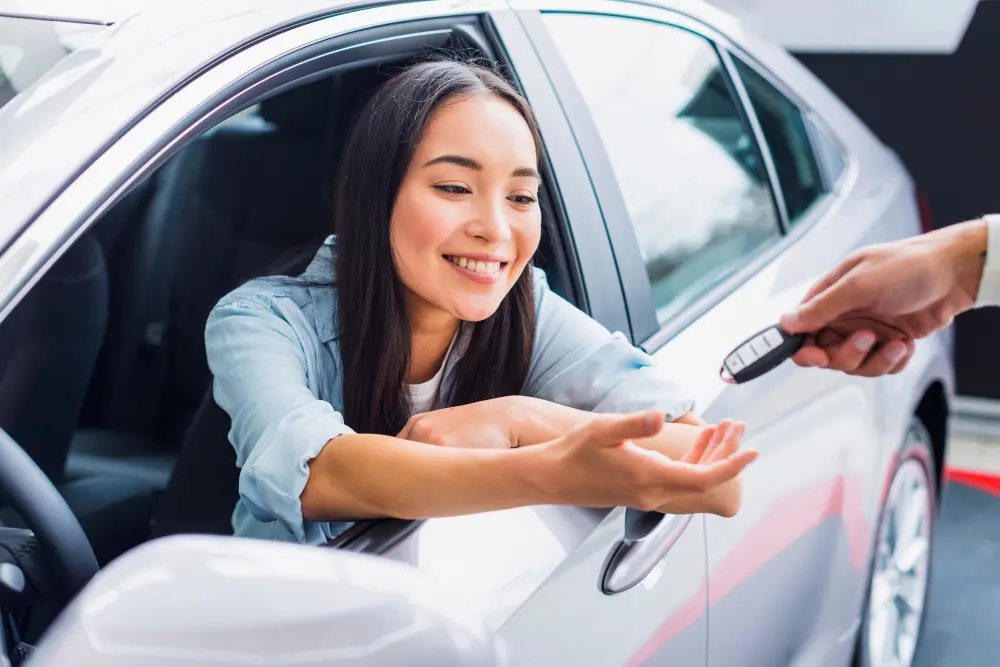 Woman in the car