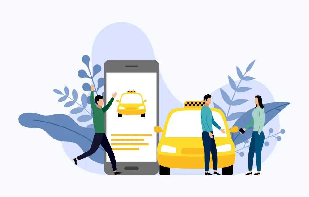 Agent helping a woman out of her car